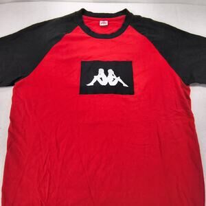 Kappa Casual Short Sleeve Crew Neck T Shirt Mens Size 3XL Red Black